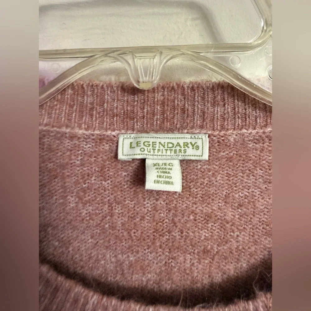 Legendary Outfitters Women's Soft Cozy Crewneck Sweater Heather Rose Pink XL - Picture 2 of 3
